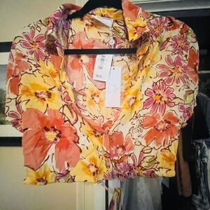 SAGE the Label Floral Crop Top